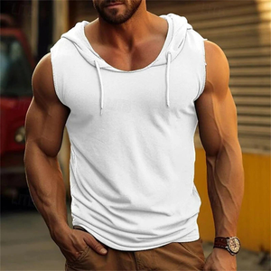 Camiseta sin Mangas Deportiva de Punto para Hombre, de Alta Calidad, con Bordado, de Secado Rápido, para Entrenamiento - Product Image 6