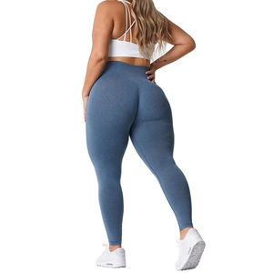 Leggings de algodón 100% para mujer, tela de punto suave personalizable, diseño personalizado, logotipo directo de fábrica, cintura, pedidos directos al por mayor - Product Image 1