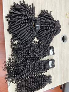 Cheveux raides de qualité de luxe couleur naturelle pas de perte pas d'enchevêtrement cheveux de trame cheveux bouclés - Product Image 4