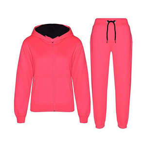 Custom Cotton Fleece Jogging Track Sweat Suit Unisex Women Jogger Tracksuit <b>Hoodie</b> Set With Logo - Product Image 5