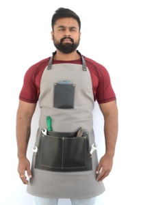 Wholesale Chef Clothes Uniform Hotel Restaurant Kitchen Cooking Strap Long Unisex Custom Canvas <b>Aprons</b> Carpenter <b>Work</b> <b>Aprons</b> - Product Image 2