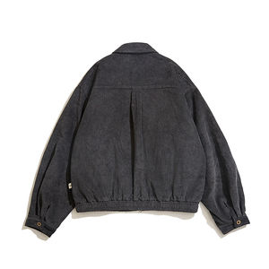 บอมเบอร์แจ็คเก็ตผ้าริ้วผ้าลูกฟูกสำหรับผู้ชายเสื้อแจ็กเก็ต2024ฤดูหนาว - Product Image 4