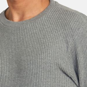 Jersey de manga larga de algodón 100% de punto térmico bordado para hombre, sudadera de invierno cálido informal con cuello redondo para otoño frío - Product Image 6