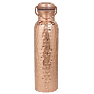 ขวดน้ำทองแดงพร้อมฝาปิดภาชนะบรรจุน้ำทองแดงขัดเงาแบบเรียบสำหรับดื่มน้ำและของขวัญใหม่ - Product Image 6