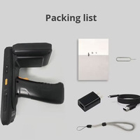 Lector/Escritor RFID UHF Portátil Android de Largo Alcance para Inventario de Almacén, Escáner y Colector de Datos