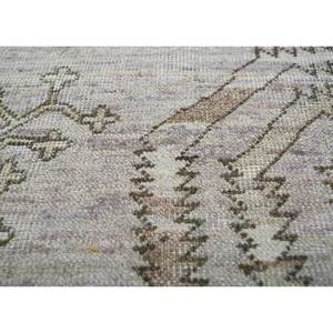 พรมขนสัตว์ถักมือสีน้ำตาลเบจวิสกายา สไตล์อัฟกัน ลายเหรียญแบบนามธรรม รูปทรงสี่เหลี่ยมผืนผ้า ขนาด 9x12 ฟุต สำหรับห้องนั่งเล่น ห้องโถง รุ่น EA-3106 - Product Image 3