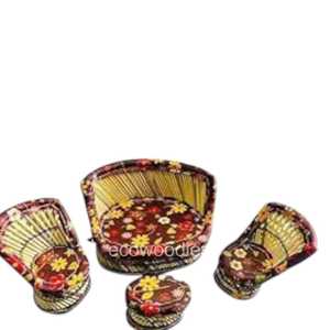Bone Inlay Bamboo Sofa Chair Ottoman Set for Newborn Kids Living Room Safety Indoor Outdoor Patio Furniture - Product Image 5