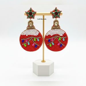 Pendientes de Cuentas de Arroz Trenzadas Hechos a Mano, Estilo Vintage, con Flores Coloridas - Product Image 5