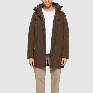 Dernier modèle de veste en coton de couleur unie pour hommes, tenue décontractée pour hommes, fermeture éclair complète, manches longues, coupe-vent, veste en coton pour hommes - Product Image 5