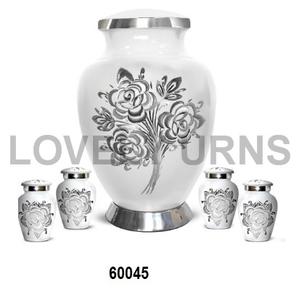 Urne funéraire américaine écologique et durable en blanc pur pour la crémation d'un adulte, capacité de 200 pouces cubes - Product Image 1