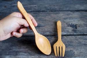 Elegent Juego de cubiertos de madera con acabado natural Perfecto para bodas Artículos de hotel y utensilios de cocina Uso Juegos de Cubiertos de madera de lujo - Product Image 6