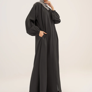 Vente en gros de khimar modeste pour le Ramadan, hijab, robe abaya pour femmes musulmanes, organza respirant, écologique, traîne de chapelle, haute qualité, OEM/ODM - Product Image 1