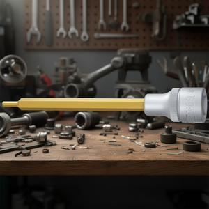 Hazet Extra Long 1/2'' Screwdriver <b>Socket</b> Hexagonal Metric Square with Knurling - Product Image 3