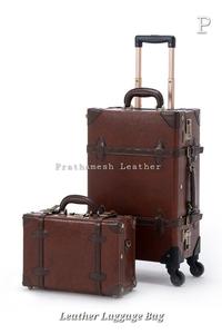 Bolsas de equipaje de cuero de diseñador, bolsa personalizada para hombres y mujeres, maletas de viaje, bolsas de equipaje de cuero genuino duraderas, tendencia 2025 - Product Image 3