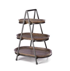 Support à gâteau en bois fait à la main en gros support à gâteau forme ronde décoratif support à gâteau en bois de table - Product Image 1