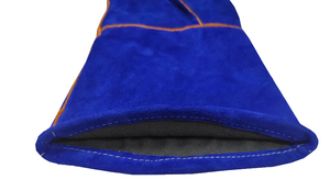 Guantes de Soldadura de Cuero Azul, Resistentes al Agua y al Calor, Guantes de Seguridad Personalizados, No Rígidos, Impermeables - Product Image 5