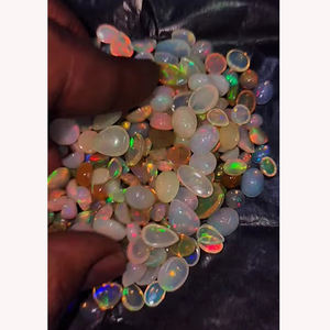 258 Uds ópalo etíope Natural en cabujón ovalado blanco de alta calidad 7x5 8x6 9x7mm 230 Cts lote piedras preciosas sueltas US $158" - Product Image 2