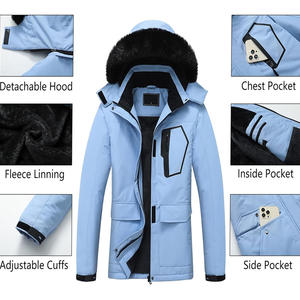 Veste de ski imperméable pour femme avec logo de production OEM personnalisé, doublure intérieure chaude et support d'étiquette - Product Image 3