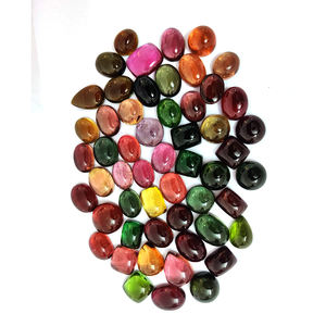 Cabujón de turmalina multicolor, Gema Natural semipreciosa, fabricante de turmalina - Product Image 3