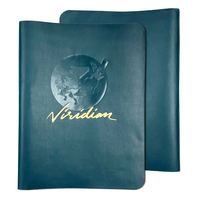 Supports de menu de restaurant en cuir PU avec logo en relief personnalisé en gros