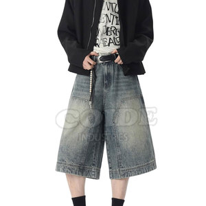 Pantalones vaqueros ajustados para hombre, ropa de calle informal, pantalones cortos de alta calidad para hombre, logotipo personalizado transpirable - Product Image 2