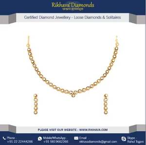 Top qualité 18 carats or jaune diamant collier ensemble bijoux boucles d'oreilles bijoux de mode colliers pour femmes bijoux de mode - Product Image 4