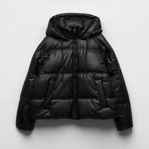 Femmes hiver épaissi neige à capuche Parka longue fermeture éclair support Nylon veste décontracté chaud manteau manches longues imprimé cuir alpin - Product Image 2