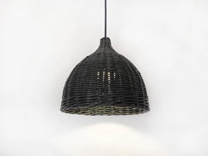 Lámpara de mesa de comedor de ratán negro completo ecológica hecha a mano, Diseño Artesanal de mediados de siglo para casa de campo, dormitorio, Vietnam directo - Product Image 3