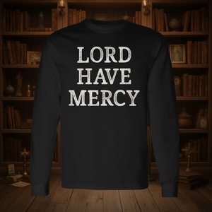 T-shirt a maniche lunghe in stile vintage Lord Have Mercy - Product Image 3