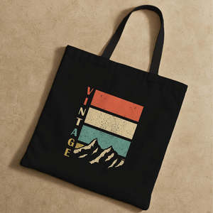 Vintage 12oz Cotton Tote <b>Bag</b> <b>Medium</b> Size Eco-Friendly and Recyclable with Long Handle for Daily Use Food and Advertising - Product Image 3