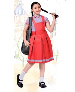 ชุดเดรสใส่ไปโรงเรียนสำหรับเด็กเดรสเอี๊ยมแขนสั้นโลโก้ตามสั่ง - Product Image 2