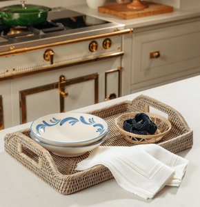 ถาดหวายสานทรงสี่เหลี่ยมผืนผ้าพร้อมหูจับถาดหวายธรรมชาติสำหรับตกแต่งอาหารชากาแฟ - Product Image 2