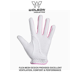 Wolson Industry Logotipo personalizado Guantes de golf de cuero Cabretta de mano izquierda o derecha de alta calidad para productos de alta calidad unisex. - Product Image 3
