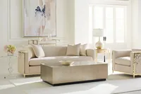 Table basse Caracole Cocktail Couture - Pièce d'exception haut de gamme en verre et métal, design artistique