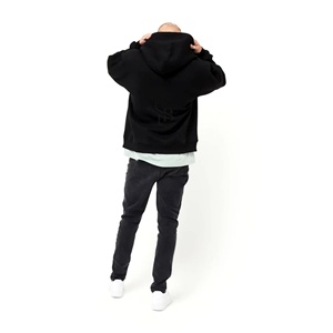 Sudaderas CON CAPUCHA DE Hip Hop de lujo para hombre, sudaderas con capucha recortadas de algodón de gran tamaño, sudaderas con capucha de gran tamaño en blanco - Product Image 3