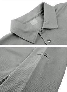 Men's Casual Slim Fit Jersey Knit for Polo <b>Shirt</b> <b>Long</b> <b>Sleeve</b> Quarter Zip <b>Golf</b> Pullover with Dark Garment Dye Solid Pattern - Product Image 5