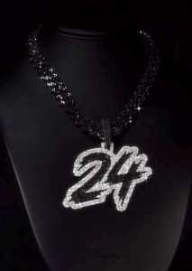 Collar con colgante de diamante de moissanita 24 helada personalizado, joyería de moda lujosa de alta calidad para bodas y regalos - Product Image 2