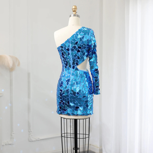 Vestidos <span class=keywords><strong>de</strong></span> Fiesta Cortos <span class=keywords><strong>de</strong></span> Lentejuelas <span class=keywords><strong>Azul</strong></span> <span class=keywords><strong>Turquesa</strong></span> Jancember SZ015 para Cóctel, Club Nocturno, Cumpleaños - Product Image 2