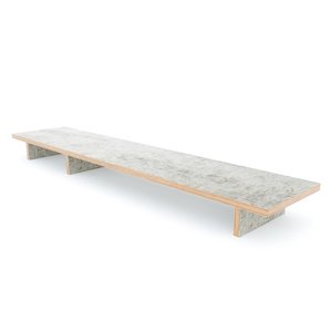 Melamine-Coated Plywood Monitor <b>Stand</b> 120x25x10cm 90 Tilt Stock for 32" <b>Screens</b> - Product Image 4