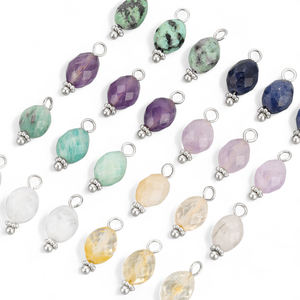 Wholesale DIY Jewelry Making Beads Natural Sodalite Faceted Gemstone <b>Charms</b> <b>Silver</b> Plated Loop for Fine Pendants <b>Charms</b> - Product Image 5