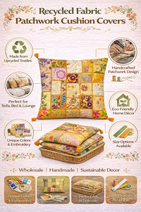 Fundas de Cojín Decorativas Hechas a Mano, 100% Algodón, Diseño de Hojas Cuadradas, Estilo Boho Vintage, para Sofá, Venta al Por Mayor - Product Image 6