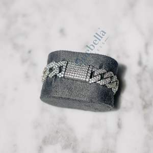 Joyería fina de Hip Hop, 15mm, 14K, oro blanco, Plata de Ley 925, VVS, moissanita, Diamante helado, pulsera de eslabones cubanos para hombres - Product Image 4