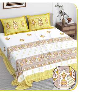 Ensemble de draps de lit 3 pièces en coton de qualité élégante Impression florale solide Style classique Confortable et idéal pour les cadeaux - Product Image 5