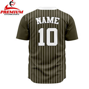 Maillot de baseball personnalisé, vierge, en gros, broderie, chemises de softball pour hommes, maillot de baseball - Product Image 6