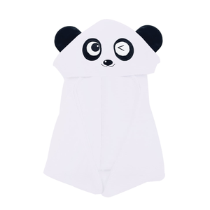 ผ้าขนหนู100% มีฮู้ดพิมพ์ลายโลโก้กำหนดเองผ้าฟลีซผ้าฝ้ายนุ่มห่ออาบน้ำเสื้อปอนโชสำหรับเด็กแรกเกิดห้องน้ำเด็ก - Product Image 1