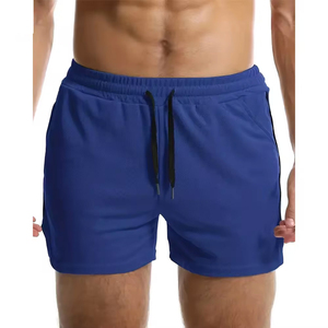 Pantalones Cortos Deportivos Transpirables de Secado Rápido para Hombre, de Tela de Algodón, Elastano y Poliéster, con Logotipo Personalizado, Ajuste Delgado, Tallas Grandes - Product Image 3