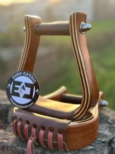 Estribos de Madera de Alta Calidad Estilo Occidental 2026, Base de Goma, Diseño Personalizado OEM, Estribos para Caballo Euro Cavall - Product Image 5