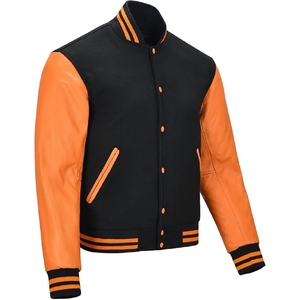 Fabricant personnalisé de haute qualité, mode, vêtements de sport pour collèges de baseball unisexe, veste universitaire en toile, tissu respirant, option avant - Product Image 3