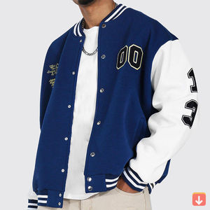 Streetwear décontracté personnalisable pour hommes Veste universitaire en laine Bomber à la mode Service OEM en toile de haute qualité - Product Image 1