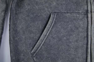 Sweat-shirt surdimensionné en tissu de qualité supérieure, vêtements streetwear, sweat-shirt à capuche lavé sur mesure, sweat-shirt à capuche zippé délavé à l'acide - Product Image 6